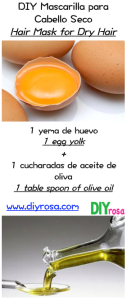 aceite de oliva + yema de huevo